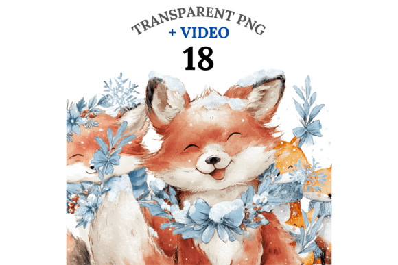Download Christmas Fox Clipart Set - Art Collection