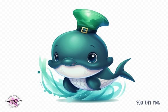 Download Cute St Patrick's Day Baby Whale Clipart - Art Collection