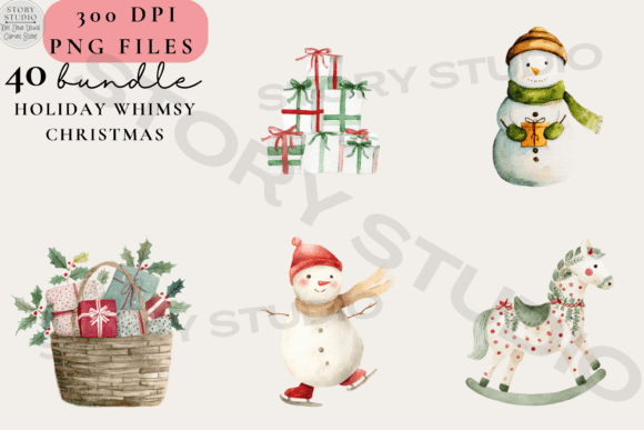 Download Holiday Whimsy Christmas PNG Clipart - Art Collection