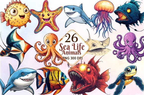 Download Sea Life Clipart, Sea Animals Clipart - Art Collection
