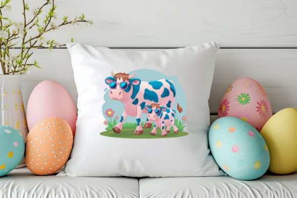 Download Mom and Baby Cow Clipart PNG - Art Collection