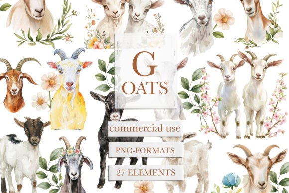 Download Cute Goat Png, Goat Watercolor Clipart - Art Collection