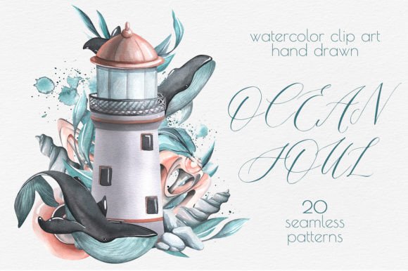Download Sea Whales Patterns Watercolor Clipart - Art Collection