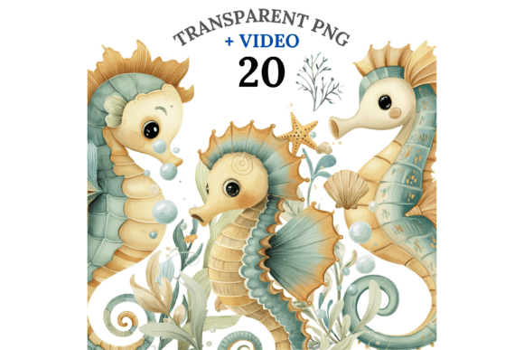 Download 20 Whimsical Seahorse Clipart - Art Collection