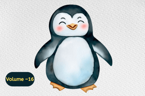 Download Watercolor Penguins Clipart Sublimation - Art Collection