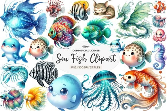 Download Watercolor Sea Fish Clipart - Art Collection