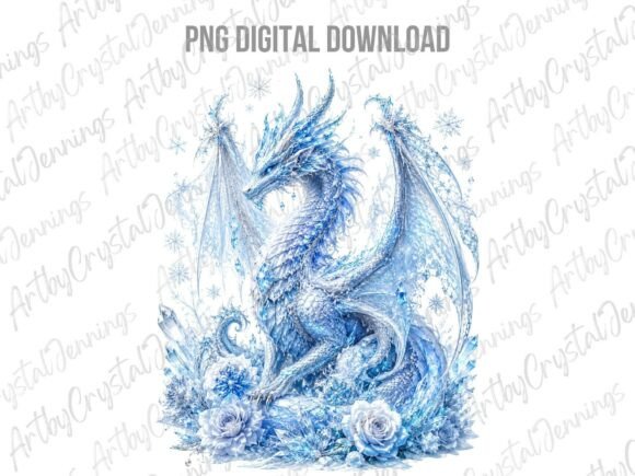 Download Ice Dragon Crystal Winter Clipart PNG - Art Collection