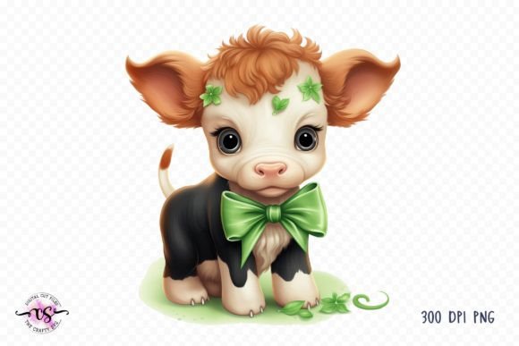 Download Cute St Patrick's Day Baby Cow Clipart - Art Collection