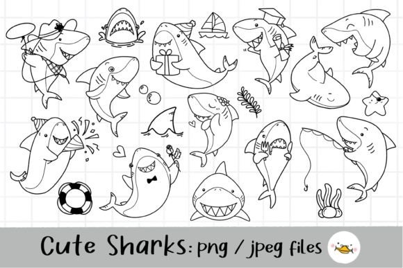 Download Cute Shark Clipart, Jaw Clipart PNG File - Art Collection