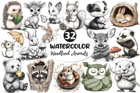 Download Woodland Baby Animals Clipart - Art Collection