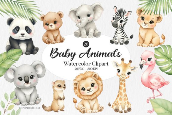 Download Baby Animals Watercolor Clipart - Art Collection
