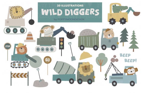 Download Wild Diggers Clipart Set - Art Collection