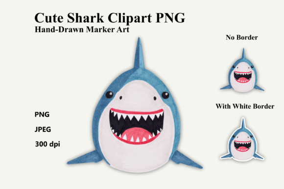 Download Cute Shark Clipart PNG - Art Collection