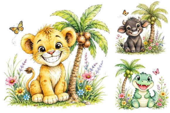 Download Cute Safari Animal Clipart Bundle - Art Collection