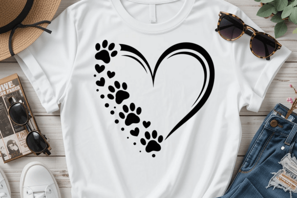Download Paw Print Heart PNG Paw Love Heart SVG - Art Collection