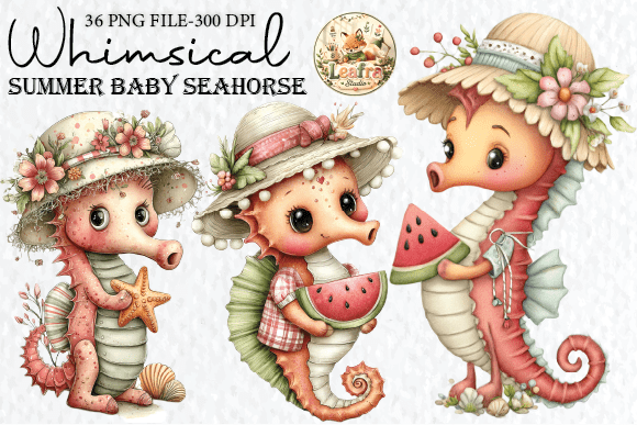 Download Whimsical Summer Baby Seahorse Clipart - Art Collection