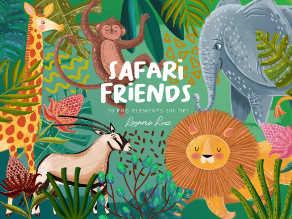 Download Safari Animals Clipart, Jungle Friends - Art Collection