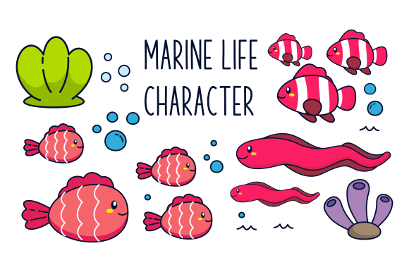 Download Marine Life Vector Cartoon Ocean - Art Collection