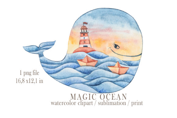 Download Watercolor Nautical Whale Clipart - Art Collection