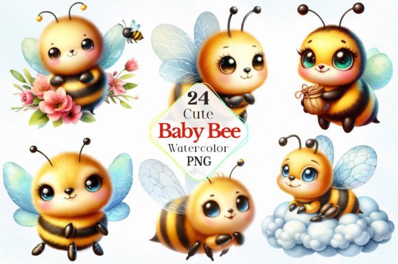 Download Baby Bee Watercolor Clipart - Art Collection