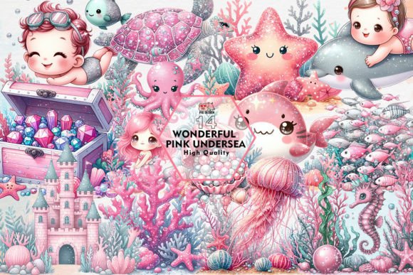 Download Wonderful Pink Undersea Clipart PNG - Art Collection
