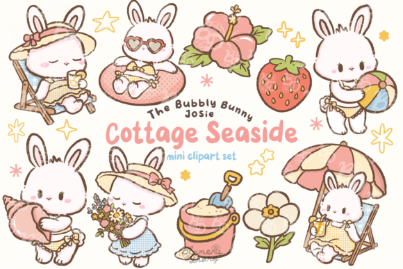 Download Kawaii Cottage Seaside Bunny Clipart - Art Collection