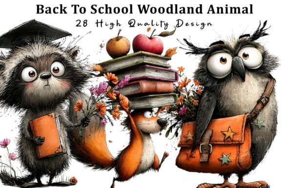 Download Back to School Woodland Animal Clipart - Art Collection