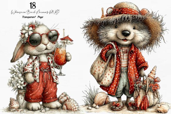 Download Whimsical Beach Animals Clipart - Art Collection