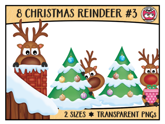 Download Christmas Reindeer Clipart #3 - Art Collection