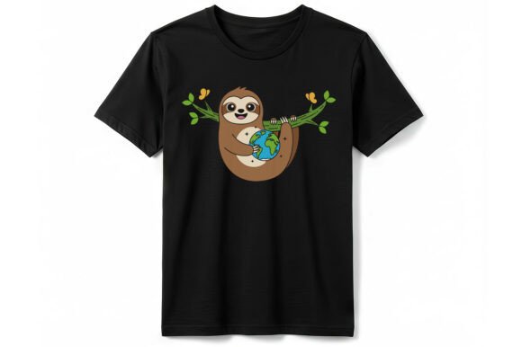 Download Earth Day Sloth Graphic T-shirt - Art Collection