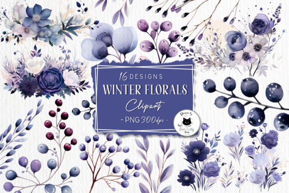 Download Watercolor Boho Floral Winter Clipart - Art Collection