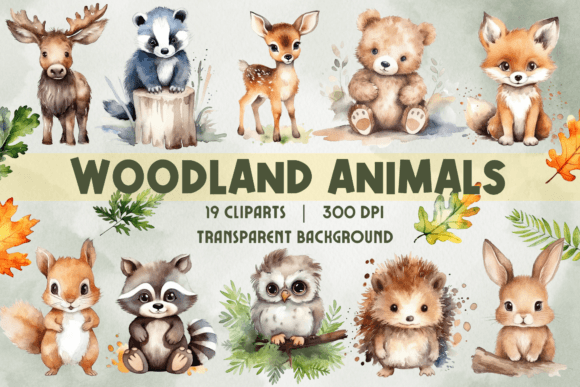 Download Watercolor Woodland Animal Clipart - Art Collection
