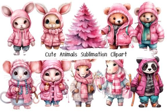 Download Cute Animals Sublimation Clipart - Art Collection