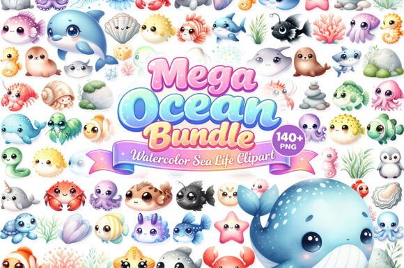 Download 140+ Cute Ocean Animals Clipart - Art Collection