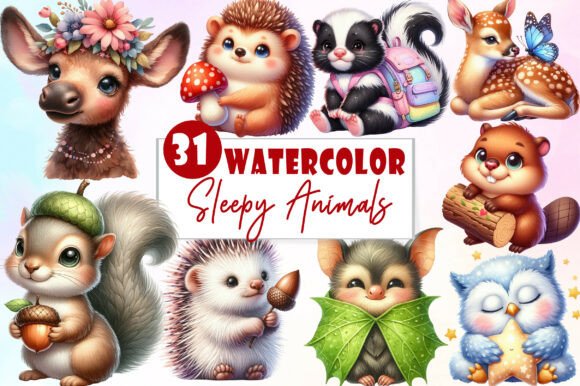 Download Sweet Dreams Sign,Sleepy Animals Clipart - Art Collection