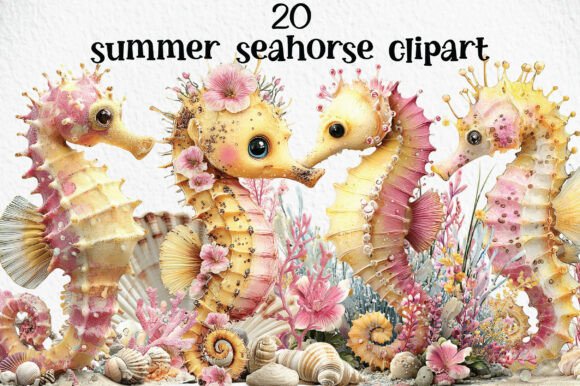 Download Summer Seahorse Clipart - Art Collection