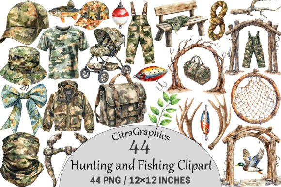 Download Hunting and Fishing Clipart. - Art Collection