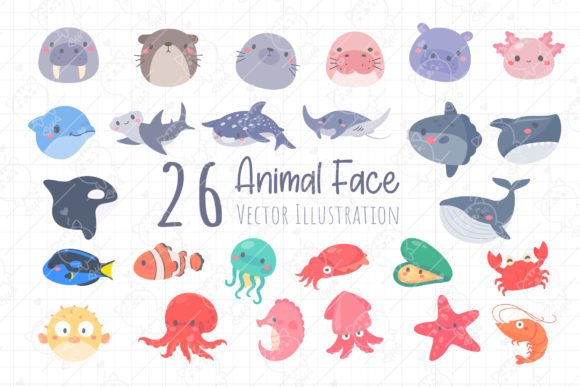 Download Ocean Animal Face  | Baby Animals Png - Baby animals png Collection