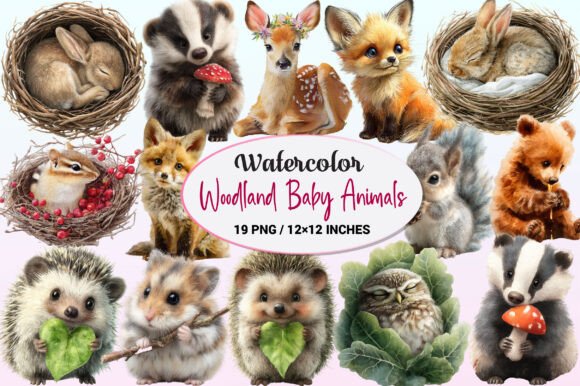 Download Woodland Baby Animals Clipart - Art Collection